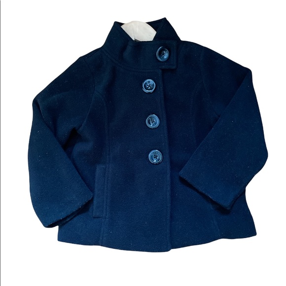 🩰 Adorable H&M girl black coat with button 4-6 kids - Picture 4 of 6